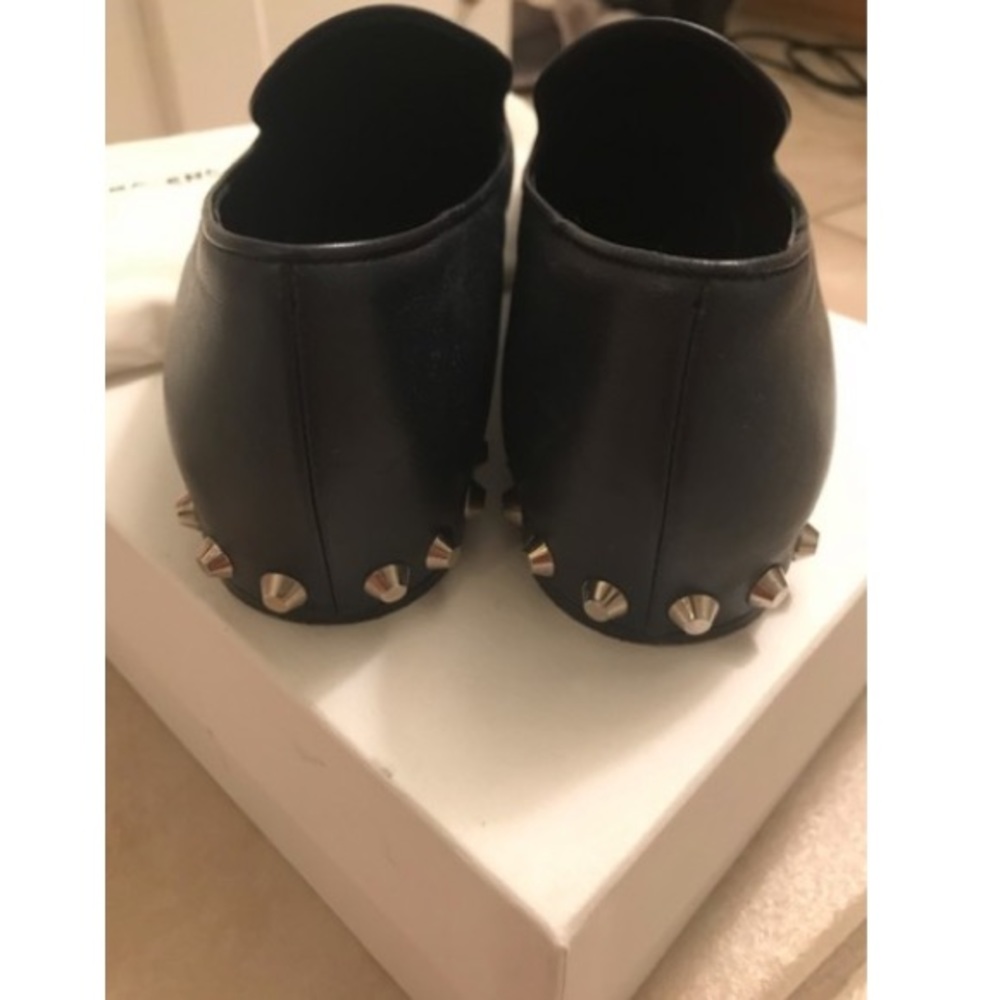 Balenciaga Navy Smoking Slippers with Studs - Picture 3 of 7